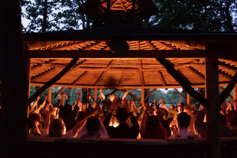 Photo of a Party at the Fire Temple at Broughton Hall