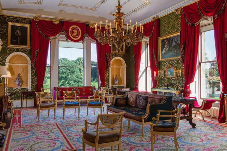 Photo of the Green Drawing Room at Broughton Hall 