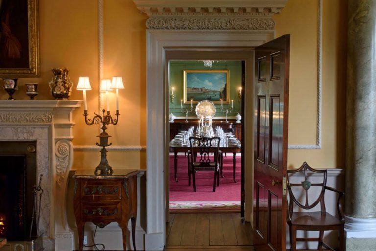 Photo of he Saloon into the Dining Room at Broughton Hall