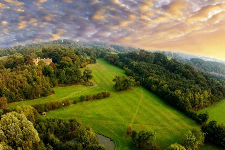 Photo looking down on Dormy House