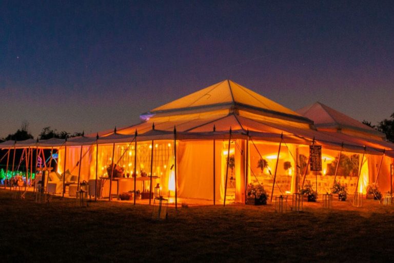 Photo of a marquee at Farleigh Wallop