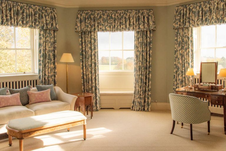 Photo of the master bedroom suite at Farleigh Wallop