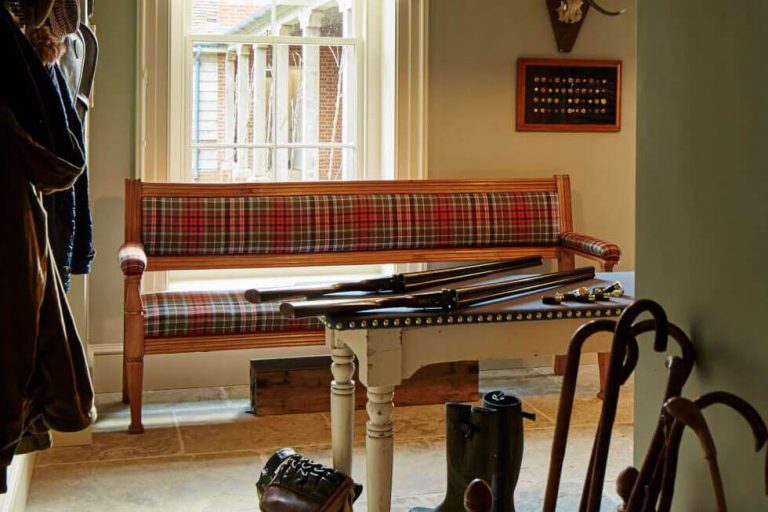 Photo of the boot room at Goodwood's Hound Lodge 