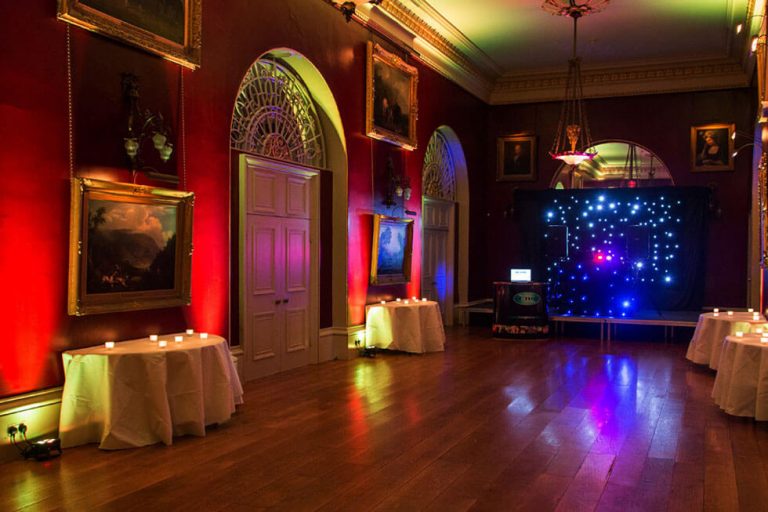 Photo of one of the rooms at Goodwood House converted into a disco