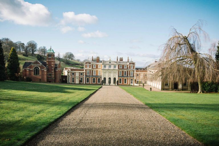 Photo of the front of Hawkstone Hall