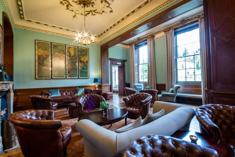 Photo of the lounge at Hawkstone Hall