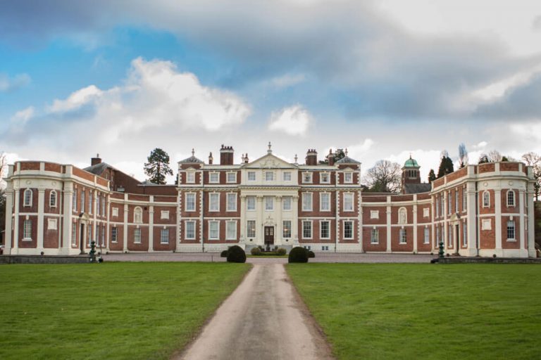 Photo of the front of Hawkstone Hall