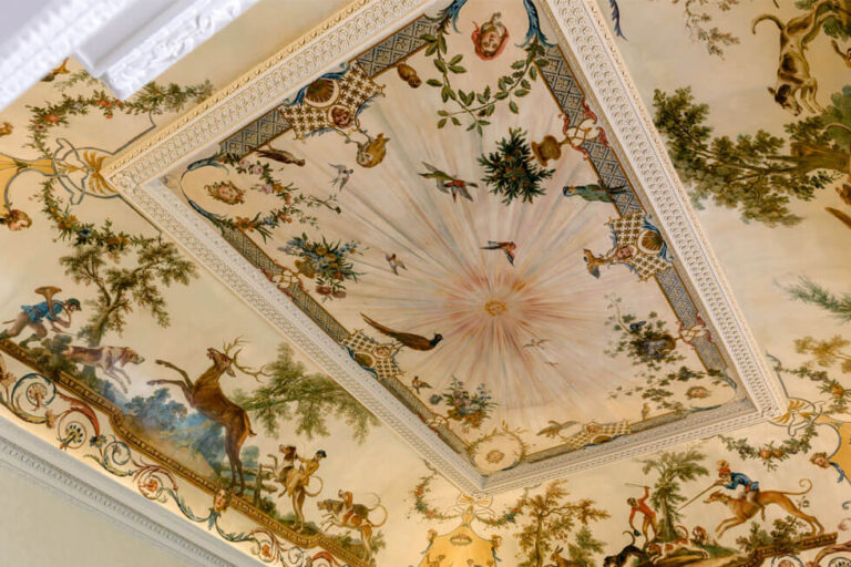 Photo of the Monkey Room ceiling at Kirtlington Park