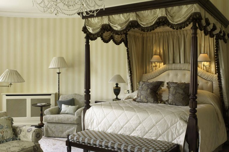 Photo of one of the bedroom suites at Lucknam Park