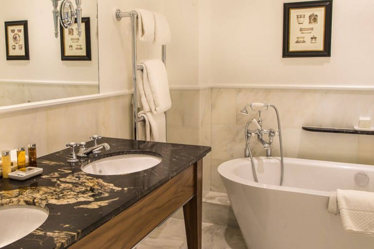 Photo of one of the bathrooms in a Grand Suite at Lucknam Park