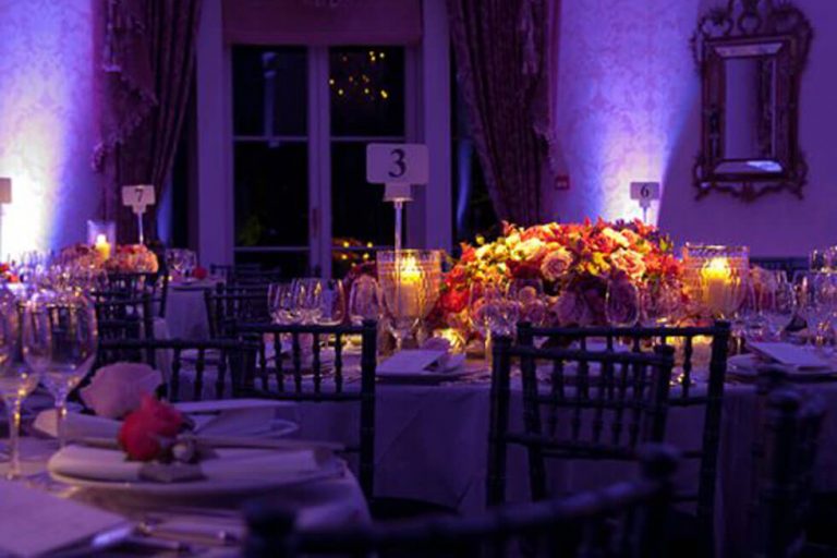 Photo of a wedding breakfast at Lucknam Park