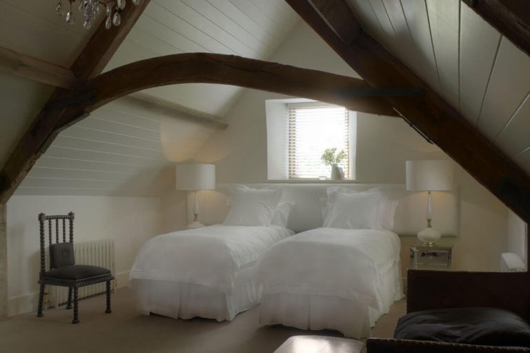 Photo of one of the bedrooms at Temple Guiting Barn